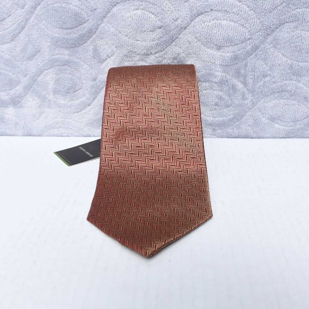 Joseph Abboud 7649 Geometric Print Mens Office Professional Silk Tie New